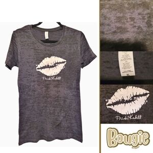 Friday Kahlo “I Love You More Than My Skin” Graphic Tee | Black & Grey | W XL